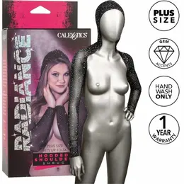 CalExotics Radiance plus size kapuljačasti mrežasti šrug sa detaljima od kamenčića