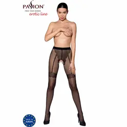 Passion TIOPEN 016 Black Tights 20 DEN Open Style Size 1/2