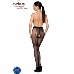 Passion TIOPEN 016 Black Tights 20 DEN Open Style Size 1/2