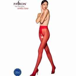 Passion TIOPEN 007 Red 3/4 20 DEN Elegant Open Tights