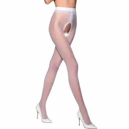 PASSION Tiopen 007 White Tights 20 DEN Open Style Size 1/2
