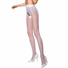 Passion TIOPEN 006 White Tights 30 DEN with Decorative Cut-Outs Size 1/2