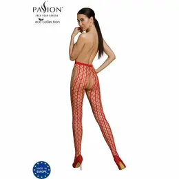 PASSION ECO S007 Crveni Bodiket - Održivi Reciklirani Najlon, Jedna Veličina