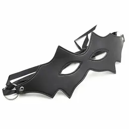 OHMAMA Feline Mask - Black PVC Costume Accessory, One Size