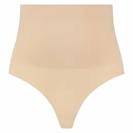 Bye Bra Besprekorne tanga oblikujuće gaćice sa visokim strukom bež XL udobni kroj