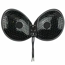 Bye Bra Round Lace-It Interlaced Adhesive Bra Black Cup C
