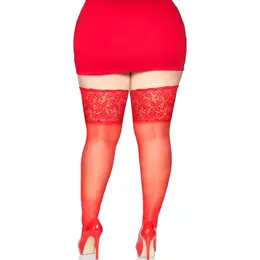 Leg Avenue Plus Size Sheer Thigh Highs with 5