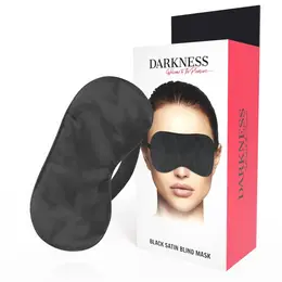 Darkness Basic Black Eye Mask saten sa podesivom trakom