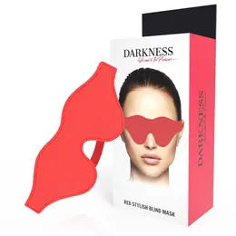 Darkness Red PVC Eye Mask - podesiva traka za glavu, udobno pristajanje