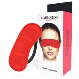 Darkness Satin Eye Mask crvena - podesiva, vrhunska udobnost pristajanja