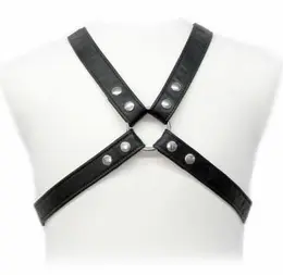 Lasic kožni body harness - podesivi odevni predmet sa ukrštenim trakama, S-XL