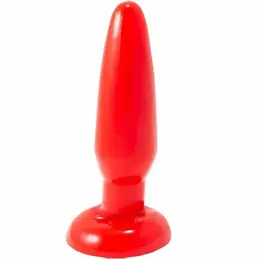 Baile mali analni čep crveni 15cm sa vakuum čašicom, fleksibilan materijal