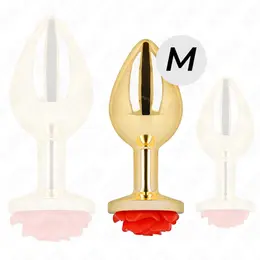 KINK čep zlatni metalni Ruža crvena M – nerđajući čelik, elegantan dizajn, 7cm