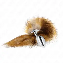 KINK veliki silikonski čep sa 40cm smeđim sintetičkim repom – 10x4cm