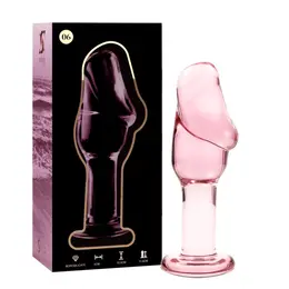 Ibiza Nebula Series Model 6 intimni stakleni čep roze 12,5 cm borosilikat