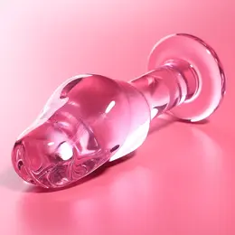 Ibiza Nebula Series Model 6 intimni stakleni čep roze 12,5 cm borosilikat