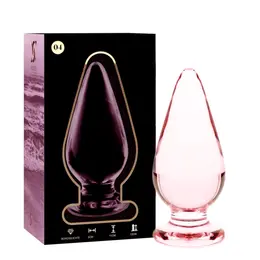 Ibiza Nebula Series Model 4 stakleni intimni čep roze 11cm O5cm