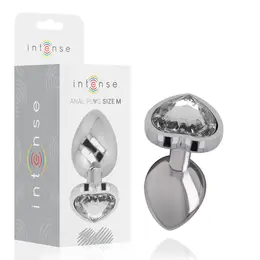 INTENSE Aluminijumski Metalni Čep M - Kristal Belo Srce, 8cm