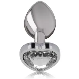 INTENSE Aluminijumski Metalni Čep M - Kristal Belo Srce, 8cm