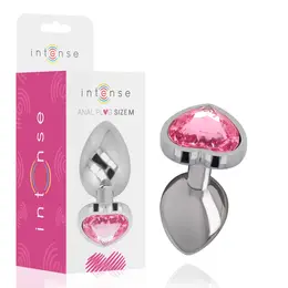 Intense Aluminijumski Metalni Čep Pink Srce Medium - Elegantan Dragulj Akcenat