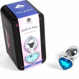 SecretPlay Metalni Čep Plavo Srce Mala 7cm - Aluminijumski Intimni Dodatak