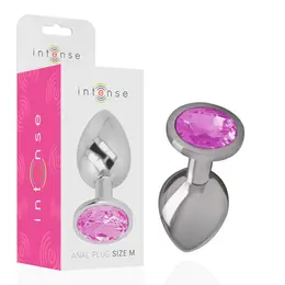 INTENSE Aluminijumski Metalni Čep M sa Pink Kristalnim Akcentom, 8cm x 3.3cm