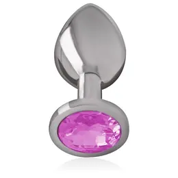 INTENSE Aluminijumski Metalni Čep M sa Pink Kristalnim Akcentom, 8cm x 3.3cm
