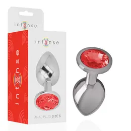 Intense Aluminijumski Metalni Čep S Crveni Kristal - Elegantan Dizajn sa Draguljem