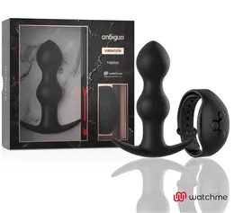 ANBIGUO Tiberio Intimate Plug with WATCHME Remote - 7 Modes, Black, 12.2 cm