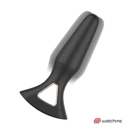 ANBIGUO Alexandru Silikonski Intimni Čep sa WATCHME Daljinskim, 13.6 cm, Crni