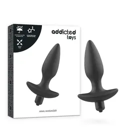 Addicted Toys Masažer Čep Crni - Vibrirajući Silikon, 8x14 cm
