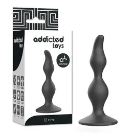 Addicted Toys Crni silikonski intimni čep 12 cm - Za početnike