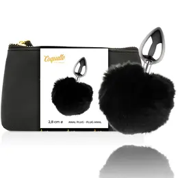 Coquette Chic Desire Metal Plug L Graphite with Crystal 2.8x4.1cm