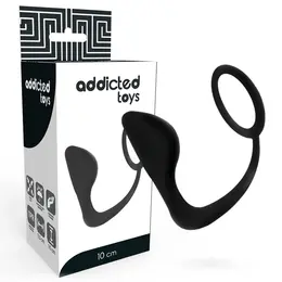 Addicted Toys Intimni čep sa crnim potpornim prstenom 10cm TPR