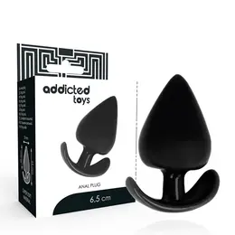 Addicted Toys Intimni konusni čep 6.5cm - Fleksibilni ergonomski dizajn, Crni