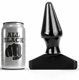 All Black Plug AB47 16 cm - Anatomic Model, Black PVC, Large Size