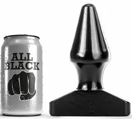 All Black AB46 Intimni konusni čep 15.5 cm PVC Vodootporni Crni
