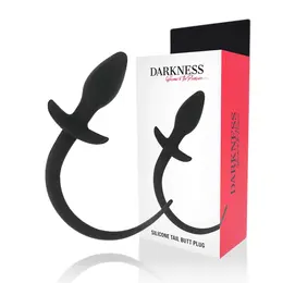Darkness Silikonski intimni čep 28 cm Crni - Fleksibilni higijenski model