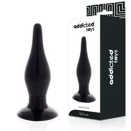 Addicted Toys Čep Crni 14.5 cm - Fleksibilni TPR model