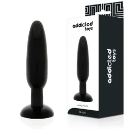 Addicted Toys Crni TPR Comfort čep 14cm Fleksibilni analni model