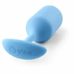 b-Vibe Snug Plug 3 Intimate Wellness Device Sky Blue 12.7cm 180g
