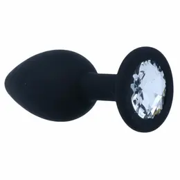 INTENSE SHELKI S Silicone Anal Plug Black 7.2 cm Medical-Grade