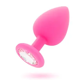 Intense Shelki S Fuchsia - Compact Silicone Plug with Diamond-Shaped Base