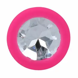 Intense Shelki S Fuchsia - Compact Silicone Plug with Diamond-Shaped Base