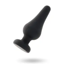 Intense Pipo S Silikonski Analni Čep Crni 9.8 cm - Klasičan Suženi Dizajn