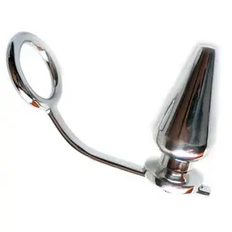 Metal Hard Steel Intimate Ring & Plug System 45mm x 50mm Hypoallergenic