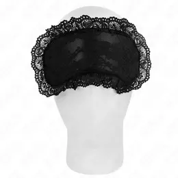 KINK Čipkasti Zavoj Model 1 - Dekorativna Čipkasta Maska 22.5 x 11 cm Crna