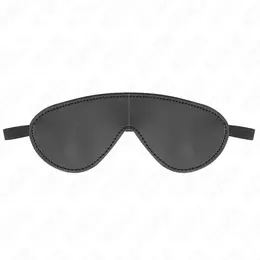 KINK Jednostavna Kožna Maska za Oči 19.5x7.5 cm - Podesivi Meki Dodir Crna
