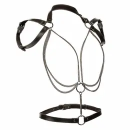 CalExotics Euphoria Multi-Chain halter pojas premium, podesiv od veganske kože