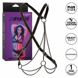 CalExotics Euphoria Multi-Chain premium pojas plus size crni baršun